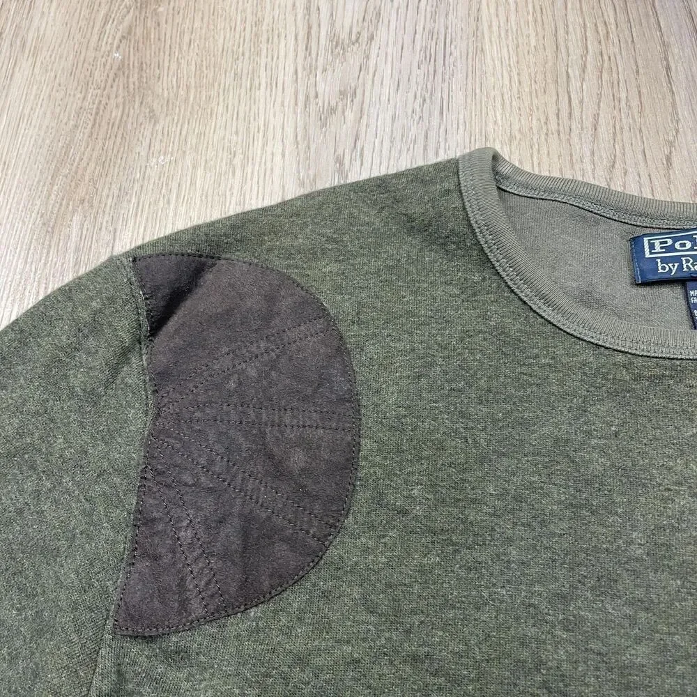 Polo Ralph Lauren Sweater Mens Large Crewneck Wool Patch Pullover